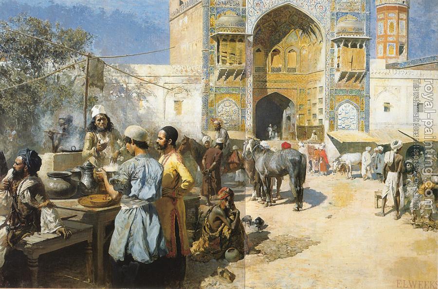Edwin Lord Weeks : An Open-Air Restaurant Lahore
